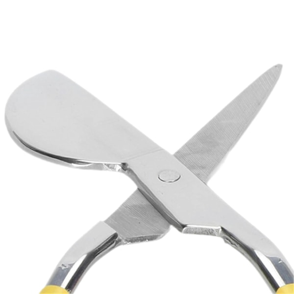 6 tums Anknäbbssax Rostfria Blad Anknäbbsapplikationssax Ergonomisk Sömnadssax Tygsax för Klippning av Kläder Skräddare Gul