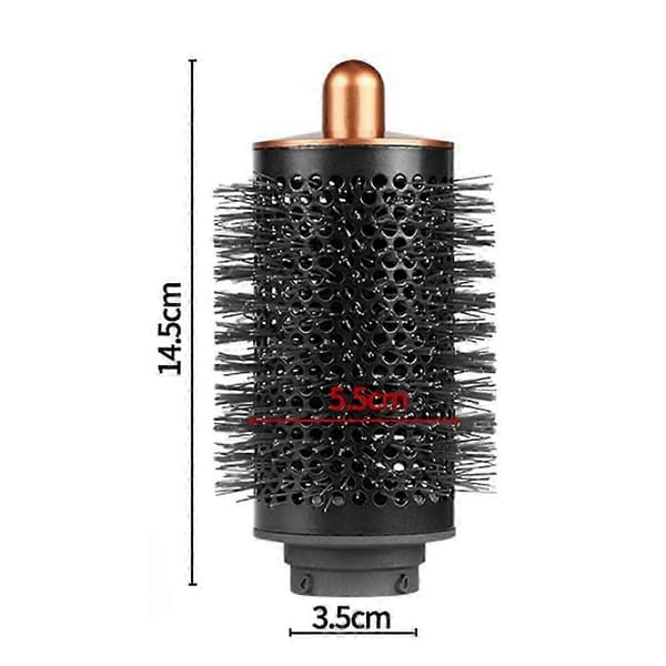 Stor rund volymborste för hårtork Multi-Styler med adapter locktång, silvergrå