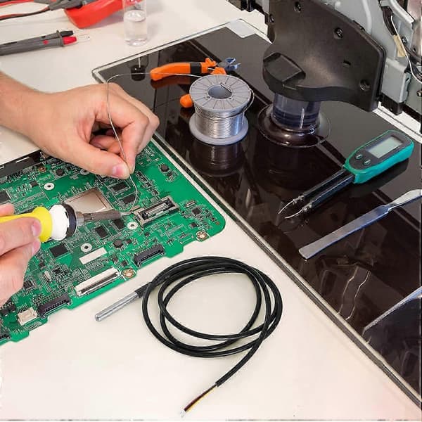 DS18B20 Temperaturprobe Sensor - Sæt med 2 Vandtætte DS18B20 Rustfri Stål Sensorer Edition d