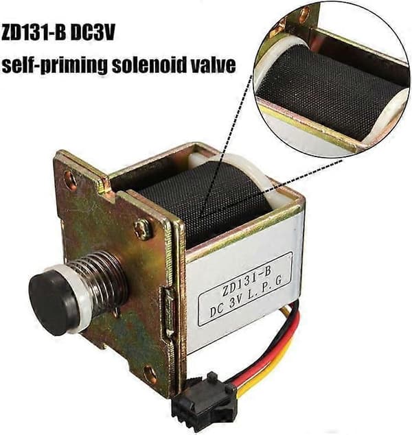 ZD131-B Gasvandvarmer Tilbehør DC 3V Magnetventil Holdbar Selvansugende Ventil