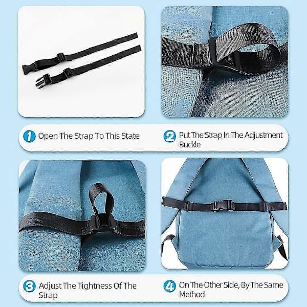 Bröstrem för Ryggsäck - 2-pack, Svart