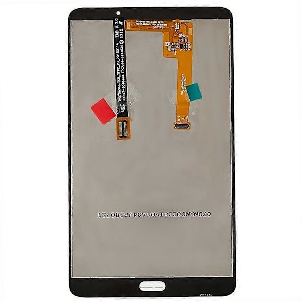 Kompatibel för Samsung Galaxy Tab A 7.0 T280 (endast Wi-Fi) Grad C LCD-skärm och Digitizer-montering Ersättningsdel (utan logotyp) White