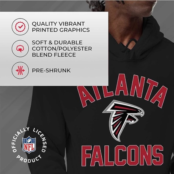 Team Fan Apparel NFL Adult Game Day -huppari - polyesterivillapuuvillasekoitus - Pidä lämpimänä ja edustaa joukkueesi tyyliä style 5 3XL