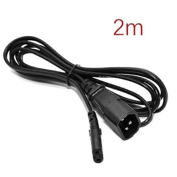 IEC 3-polet C14 hann til C7 hunn konverteringsadapterkabel for PDU UPS vannkoker (2,0 m)