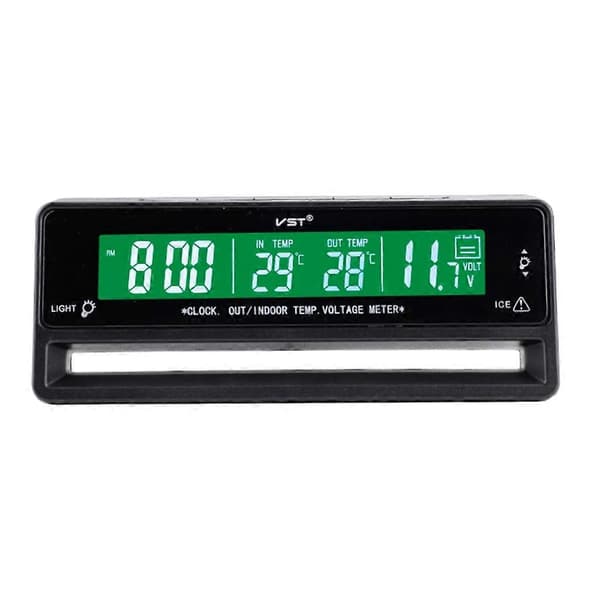 Inomhus Utomhus Bil Voltmeter Termometer Elektronisk Temperaturmätare