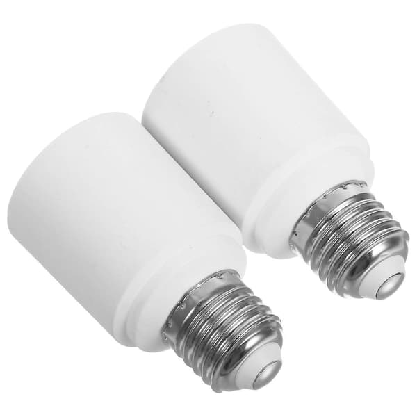Pærebaseadapter E27 til E40-konverter for kontorbruk, plast, kompakt design, overbelastningsvern, 2 stk.