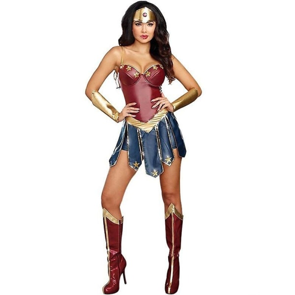 Cosplay-sarja Lady Halloween Wonder Woman -asu Cosplay Hero League Gladiator -puku Halloween-asu XXXL