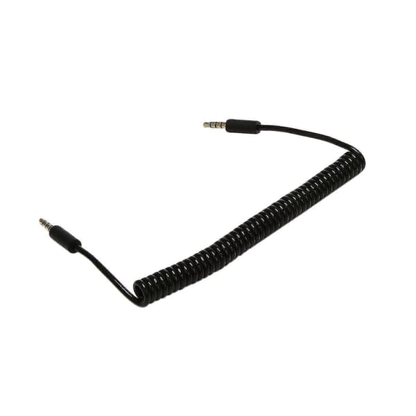 Han til Han 4-polet Forlænger Aux Audio Spiral Kabel 1,5 m