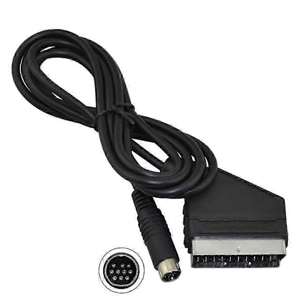 1,8 m RGB Scart-kabel AV-sladd Stabil överföring 20-stiftskontakt för SEGA för Saturn NTSC och PAL-kontakt - Svart