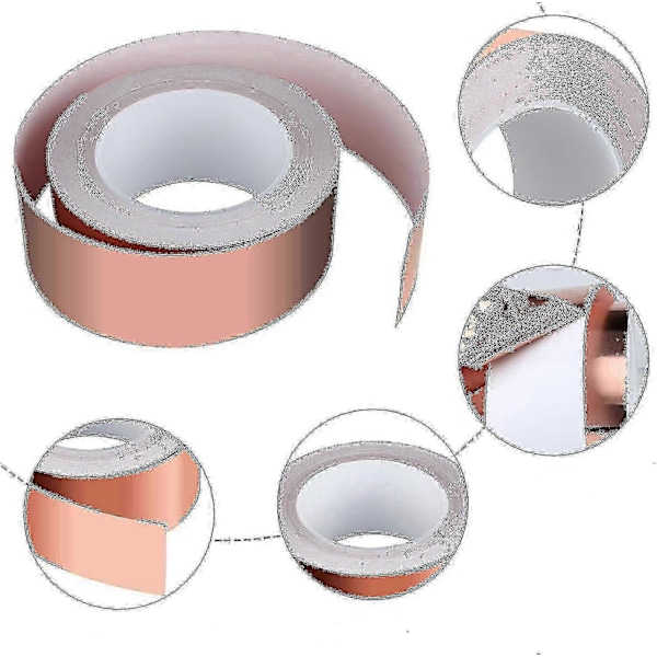 Kupariteippi 20m X 50mm, Kuparifolioteippi Suojateippi Itseliimautuva