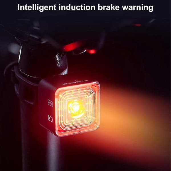WIND&MOON WT06S Intelligent Sykkel Baklys Sykkel Smart Sensor Bremse USB Oppladbar Vanntett T