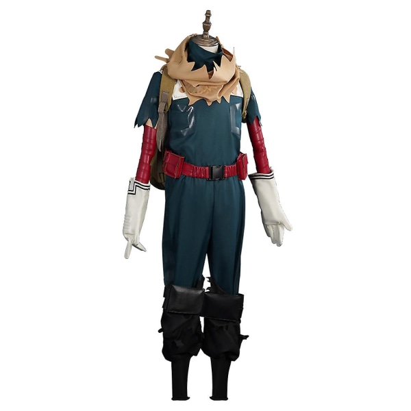 2023 Anime My Hero Cosplay Academia Midoriya Izuku Cosplay Kostym Peruk Vuxna Män Byxor Kappa Bälte Peruk Kostymer Halloween kostym costume and wig S