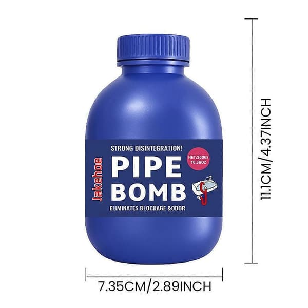 Pipe Bomb Avløpsrenser, Kraftig Avløpsåpner, Fjerner Tette Rør, Dusj, Badekar, Kompatibel med Alle Rørmaterialer 3pcs