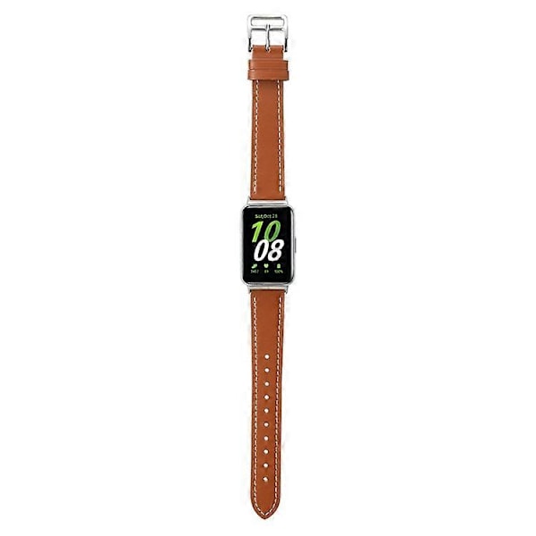 Kompatibel med Samsung Galaxy Fit3 Ægte Læder Urrem Udskiftning Brown