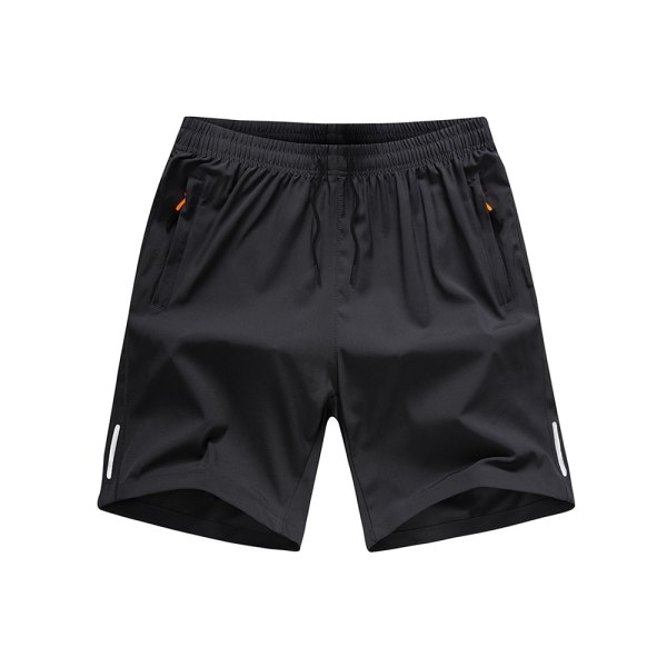 Herr Casual Beach Ice Silk Cool Andas Elastisk Slim Snabbtorkande Shorts Stor storlek Black 6XL