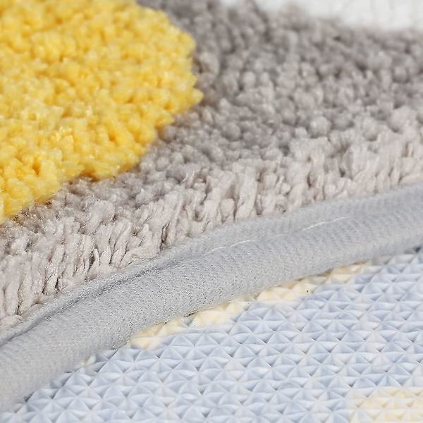 Tflycqbath matta söt matta halkfri för badrum, absorberande, extra mjuk, bedårande design, 18" X 26", Pebble