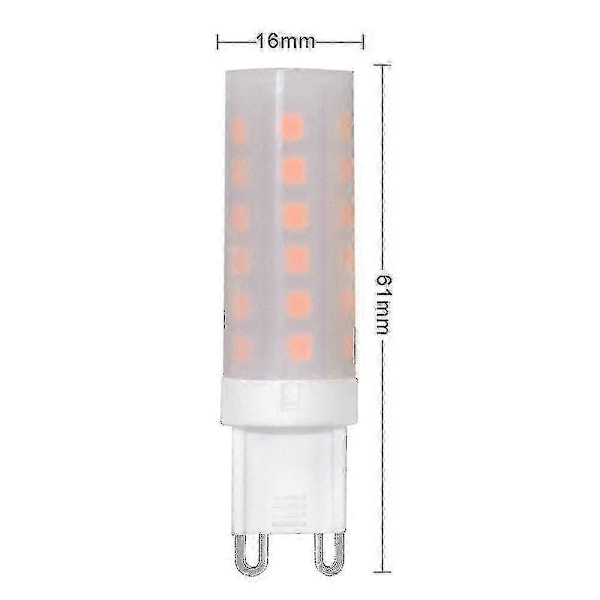 G9 Flam Lampa LED Glödlampa 0.5w PC Keramisk Färg 10lm 36*2835 Smd Ac 220-240v 1300-1700k 360 Grader [Energiklass A] 4-pack