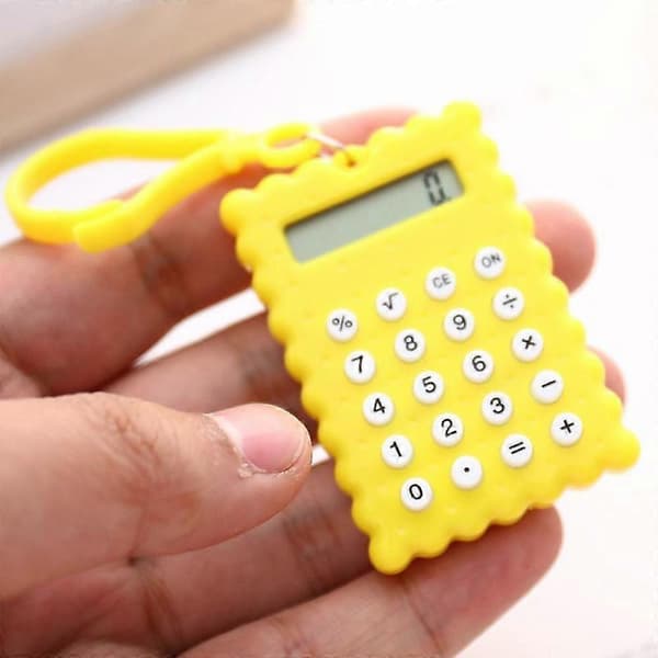 Student Mini Elektronisk Kalkulator Kjeksform Skolekontor Mini Kalkulator KTZ