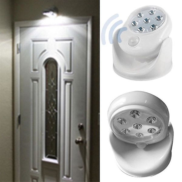 360 Graders Rotation LED Rörelsesensor Aktiverad Lampa Inomhus Utomhus Uteplats Lampa hy