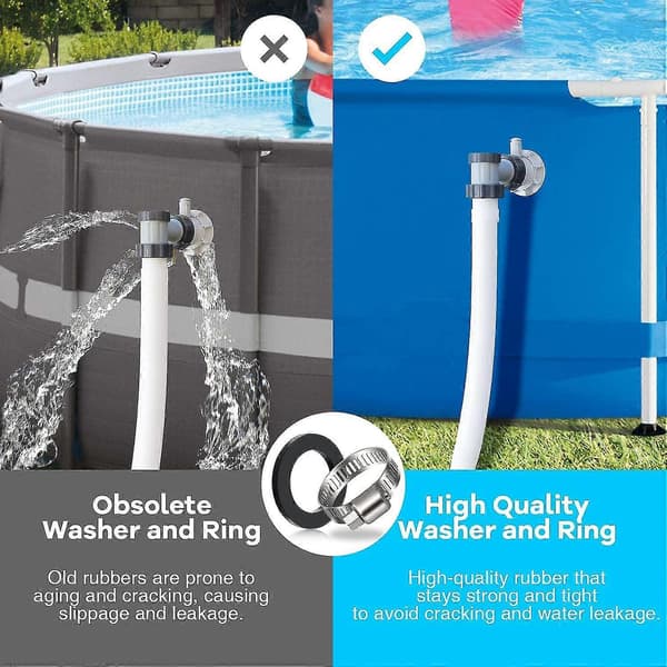 2 stk. Poolslangeadapter, Pooladapter, Intex Pooladapter, Poolslangeadapter, Pumpeslangeadapter, Poolslangeforbindelse 32 og 38 mm