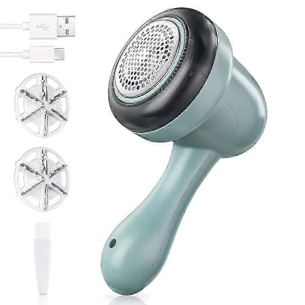 USB Genopladelig Stofshaver med 2 Rustfri Stålblade til Tøj -C