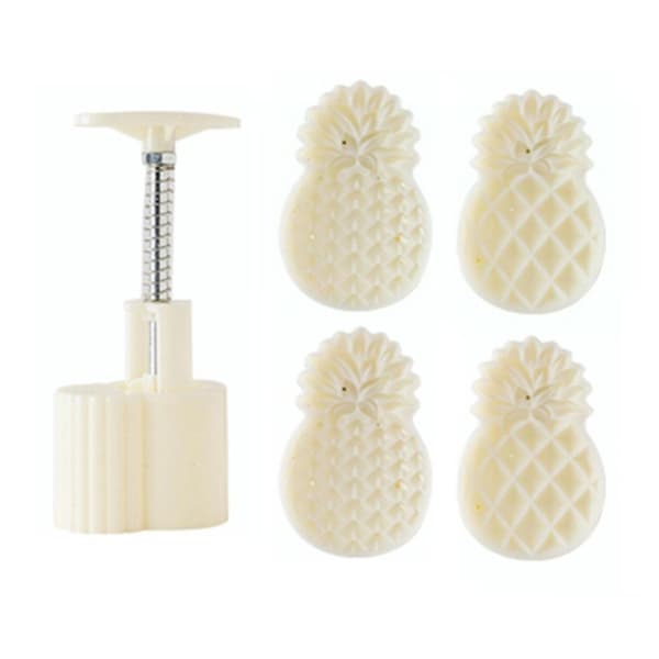 Plast Mooncake Form Ananas Stempel Kakeform Cookie Cutter for Midt-Høst