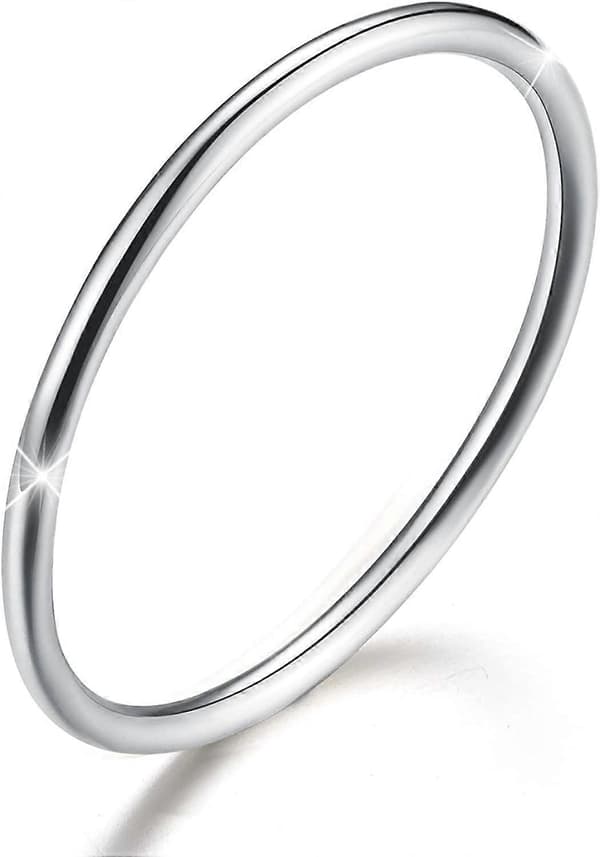 925 Sterling Sølv Minimalistiske Ledringe Simple Tynde Ringe Haleringe Stabelbare Ringe, Størrelse 2-11