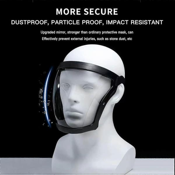 Anti-dimskyddsvisir, Polykarbonat, Svart/Transparent