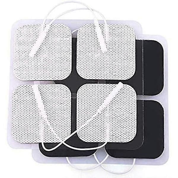 40 st Tens-enhetskuddar, 2x2 elektroder kompatibla med Ems muskelsimulator elektroterapi kuddar-C