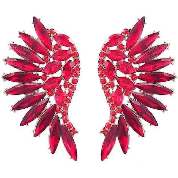 1920-talls Great Gatsby Engelvinger Ørgevinger Gotiske Øredobber Rhinestone Retro Statement Øredobber Hengende Øredobber Lysekrone Lange Dråpe Øredobber for Da