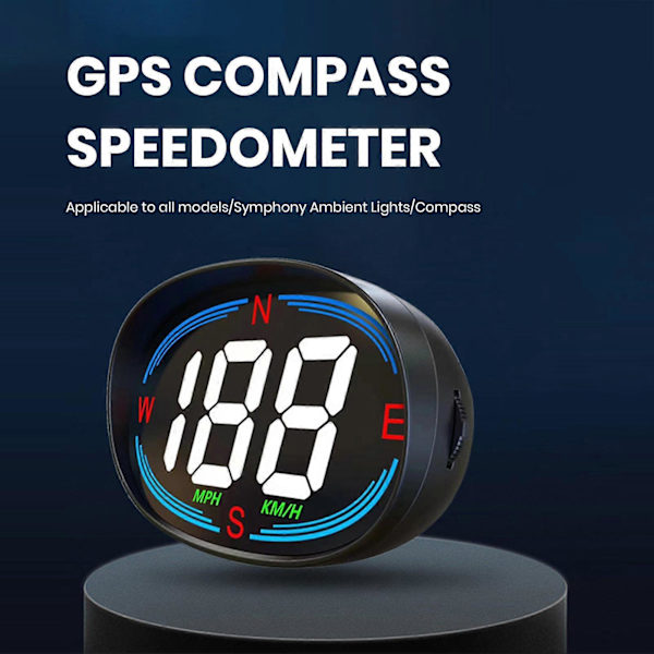 GPS Kompas Speedometer Bil Heads-up Display USB Tilslut Plug And Play 2.7 Tommer Skærm MPH Hastighedsmåler Over Hastigheds Alarm til Alle Køretøjer