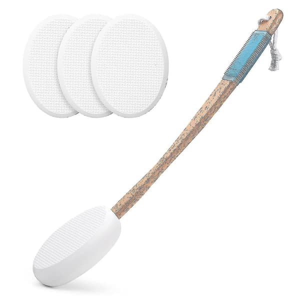 Lotion Applicator For Back, Device To Apply Lotion To Your Back With Long Handled, 17 Inches Back Moisturizer Applicator With 4 Replaceable Pads For W