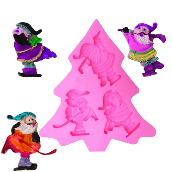 Julemanden Silikoneform Chokoladekageform DIY Fondant Dekorationsform