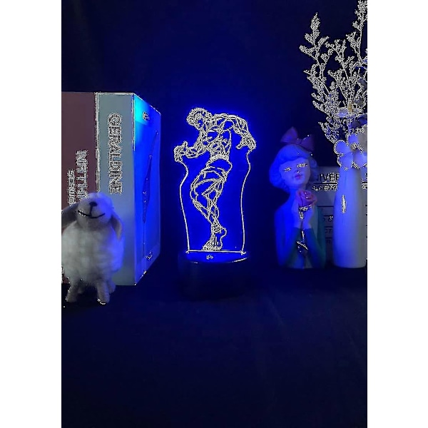 Anime 3D LED Lys Nattklubb Atmosfære Dekor Baki The Grappler Baki Hanma Barnerom Lavalamp Xq-3d6-114-ZZY