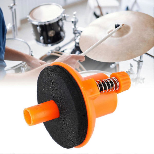 6 cm symbaaliteline rumpusettiin, symbaalin tuki, kumisymbaalipidike, lyömäsoittimen lisävaruste, oranssi