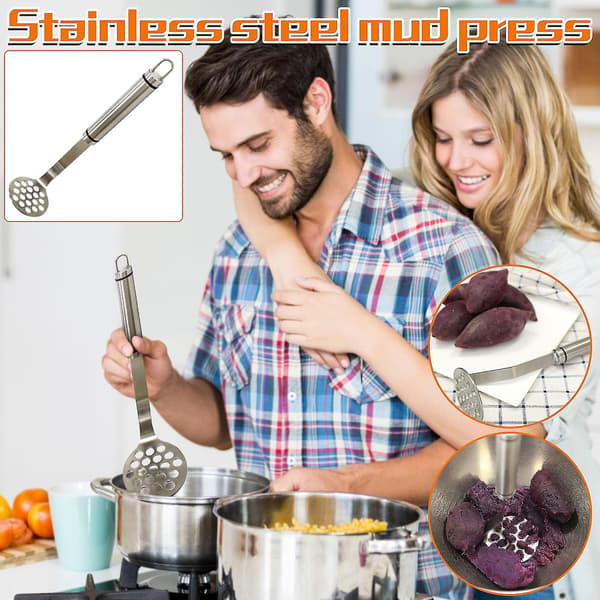 Potetmoser i rustfritt stål Hvitløk Mud Pressure Puree Tool Q