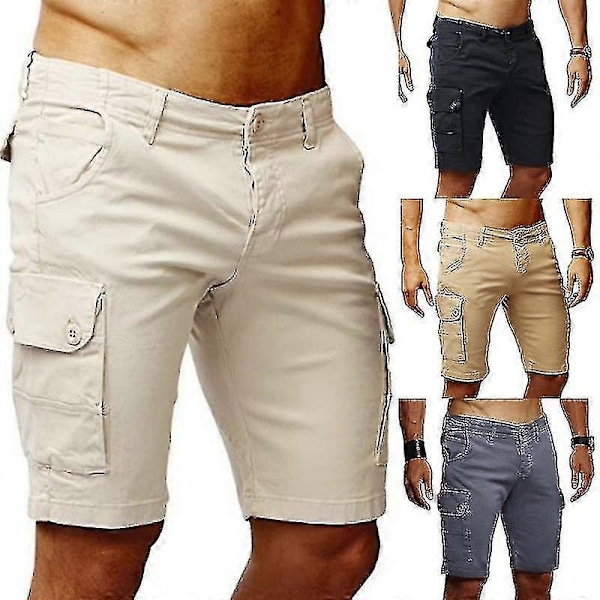 Herre Casual Multi-lomme Shorts, Letvægts Hurtigtørrende Casual Shorts-ZZY