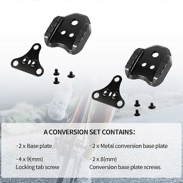 Polkupyörän lukon polkimen sovitin Tie Convert Pedal SPD-kenkien lukon peite Kaksoiskäyttöinen sovitin Lukot Polkupyörä
