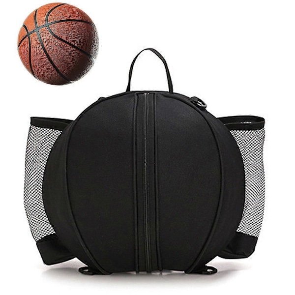Basketballveske Fotball Volleyball Softball Sportsballveske Holder Bæreveske+Justerbar Skulderstropp Vannflaske Håndkle Sportssko-Svart