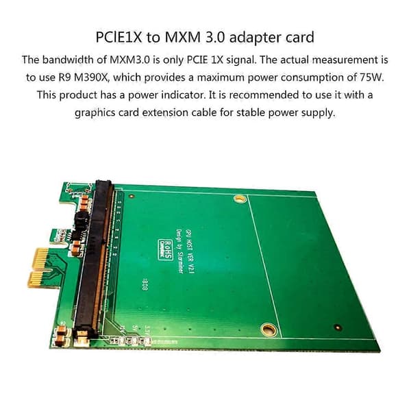 PCI-E til MXM 3.0 Riser Adapter Konverter USB3.0 Interface til BTC Mining Miner