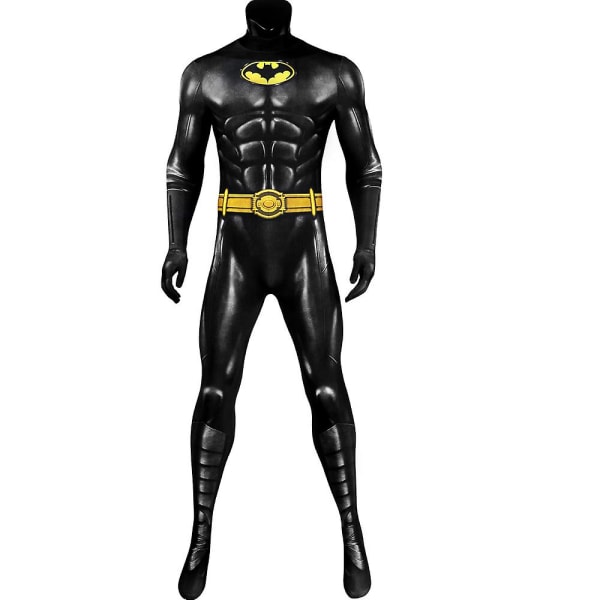 Halloween Carnival 2023 Supersankari Bruce Wayne Cosplay Michael Keaton Bat pukutulostus haalari uusi asu Jumpsuit only XXXL