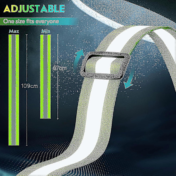USB Oppladbar LED-vest med sikkerhetsindikator og refleksbelte, løpevest med 3 lysmoduser og 360 graders lysvinkel, for jogging-Z