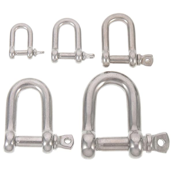 5 st D-ring Schacklar Stålkedja Schacklar Terräng Schackel D-spänne Tung D-ring