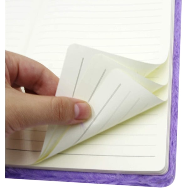Regnbue Unicorn Notatbok Barn Pluss Dagbok For Jenter Tenåringer Fuzzy Journal Skriveblokk A5 Linjert 160 Sider
