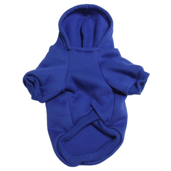 Hund Katt Varm Hoodie Pullover Kläder Hooded Jumper Apparel Dark Blue S