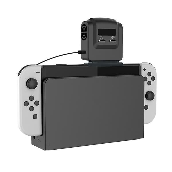 Host Køleventilator Ekstern USB-C Støjsvag Køler Indbygget 1x Varmeafledningsventilator til NS Switch/Swith Lite/Switch OLED Spillekonsol