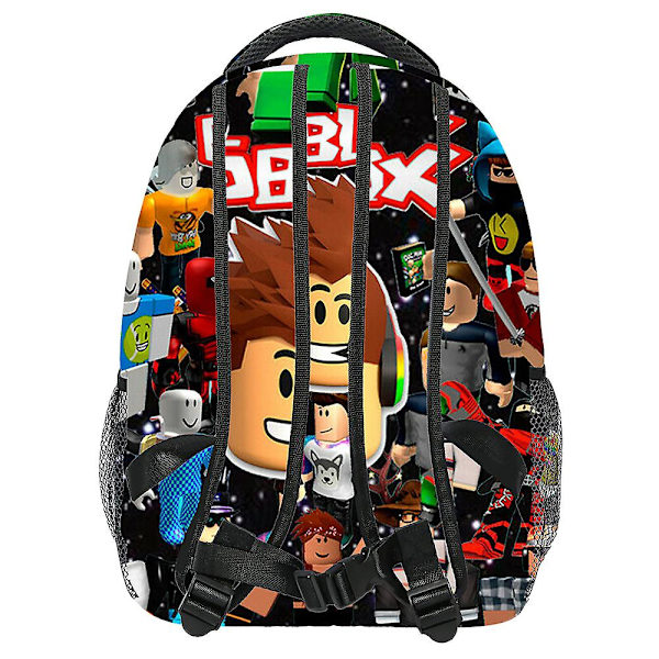 Roblox Print -reppu koululaukku isokokoinen opiskelijoiden matkareppu lapsille pojille tytöille lahja