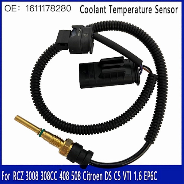 Ny kylvätsketemperatursensor 1611178280 För Rcz 3008 308cc 408 508 C5 Vti 1.6 Ep6c