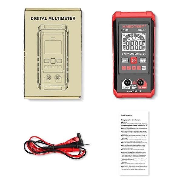 LCD-Digitalt Multimeter Voltmeter AC DC OHM-Kontinuitet Kretstester 600V