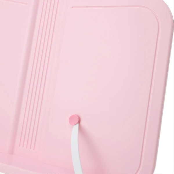 Justerbar bogholder til læsning med sideclips, lærebogsholder til tablet, opskriftsbog, pink basisversion